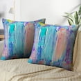thumbnail image 3 of LALILO Throw Pillow Covers Acrylic Art Acrylic Canvas Color Cushion Cover 18" x 18", 4117 Pack, 3 of 6