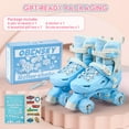 thumbnail image 3 of OBENSKY Roller Skates 4 Size Adjustable w/ Light up Wheels,Birthday Gift for Girls&Boys Beginners-Blue/Pink,Patines Para Niñas, 3 of 9