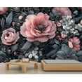 thumbnail image 2 of Peony Wall Murals - Pink Peony Murals, Vintage Floral Wall Mural For TV Background, Floral Large Mural 98.4"W x 68.9"H (Not Peel and Stick), 2 of 6