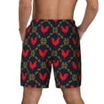 thumbnail image 4 of Haiem Red Rooster Mens Swim Trunks with Compression Liner 2 in 1 Swimming Shorts Stretch Swimwear Quick Dry,Board Shorts-X-Large, 4 of 9