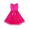 thumbnail image 3 of Flower Girls Dress Lace Pearl Dimensional Flowers Pageant Wedding Tulle 7, 3 of 5