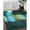thumbnail image 3 of Ahgly Company Machine Washable Indoor Square Transitional Dark SlateGray or Dark SlateGrey Green Area Rugs, 6' Square, 3 of 7