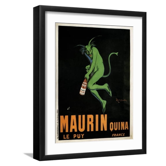 Art.com Maurin Quina Art Print by Leonetto Cappiello, Black Frame Wall Art, 17" x 21"