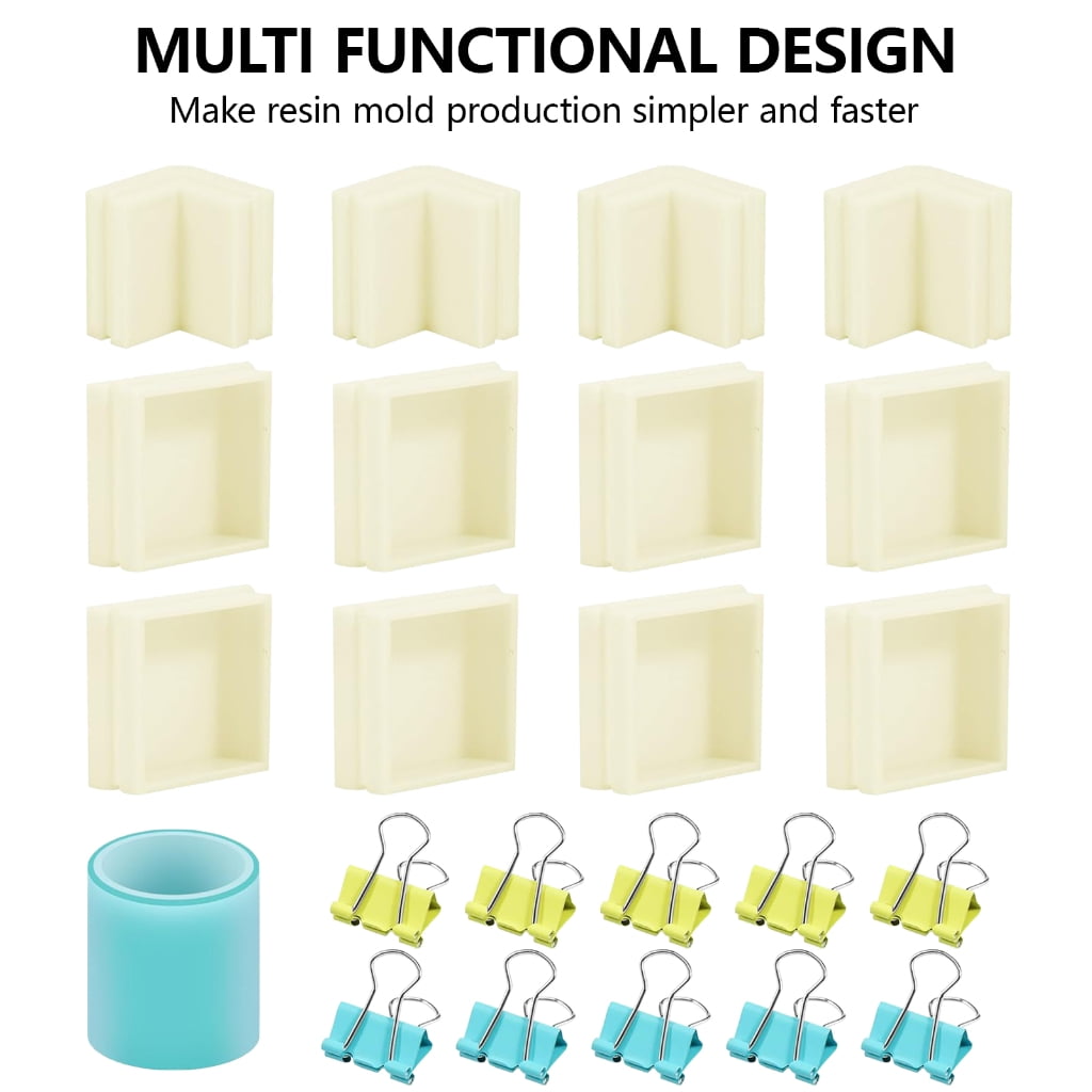 Oasiva Multipurpose Resins Casting Mold Housing Customizable Size Frames for Soap and Candle Making Kits with Binders Clip