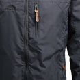 thumbnail image 3 of Rrxhxhs Raincoat for Men Solid Color Detachable‑Hood Long Sleeve Windproof Waterproof Hooded Outdoor Jacket with Multi Zipper Pockets, 3 of 4