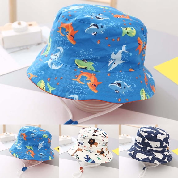 RTKFRFLM Kids Breathable Bucket Hat Summer Outdoor UV Protection Sun Cap for Boys and Girls White 2-4 Years