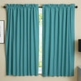 thumbnail image 1 of Blazing Needles Twill Drapery Panel (Set of 2), 63" by 52", Aqua Blue, 1 of 2
