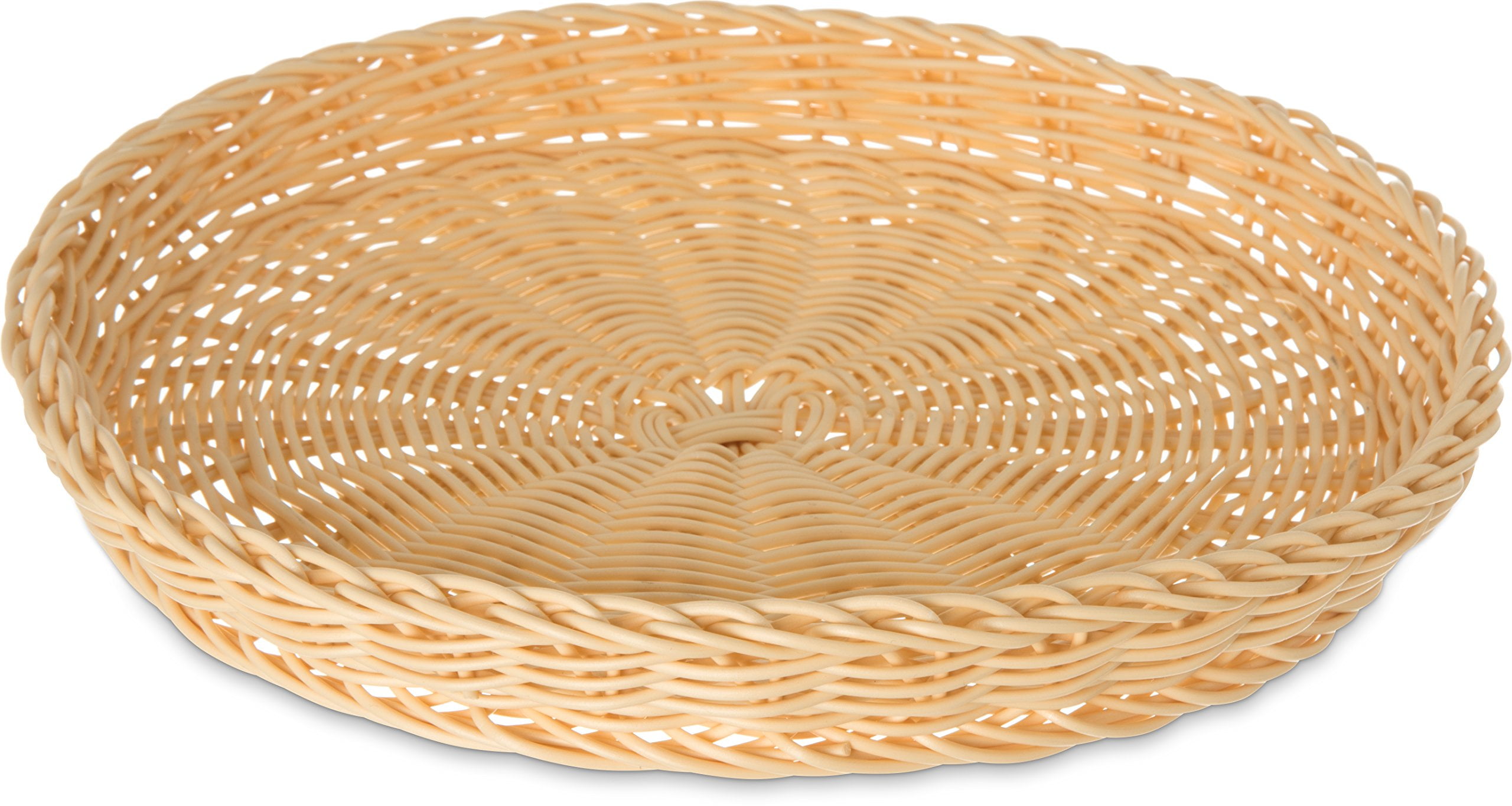 Carlisle 655406 Plastic Woven Round Bread Basket, 11", Oatmeal