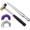 thumbnail image 2 of Rings Sizer Gauge Set with Jewelry Rubber Hammer Mallet Finger Size Measuring US Sizes 0-15 Steel Ring Mandrel Ring Sizer Tool lasting (Color : Tool Set), 2 of 5