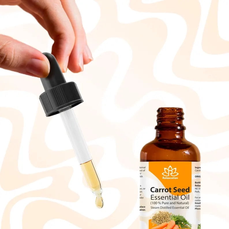 Carrot Seed Essential Oil (Daucus Carota) – 100% Pure Steam Distilled Aromatherapy Oil by Relaxcation | 0.5–4 fl oz