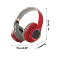 thumbnail image 3 of Bluetooth Headphones Over Ear, 65H Playtime and 6 EQ Music Modes Wireless Headphones with Mic, HiFi Stereo Foldable Lightweight Headset, Deep Bass for Home Office Cellphone PC Etc., 3 of 6