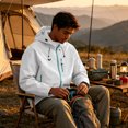 thumbnail image 6 of Evdexr Men's Rain Jacket Lightweight Zip Up Waterproof Outerwear Fall Winter Outdoor Hiking Coat Hooded Windbreaker Jackets with Zipper Pockets XL, 6 of 7