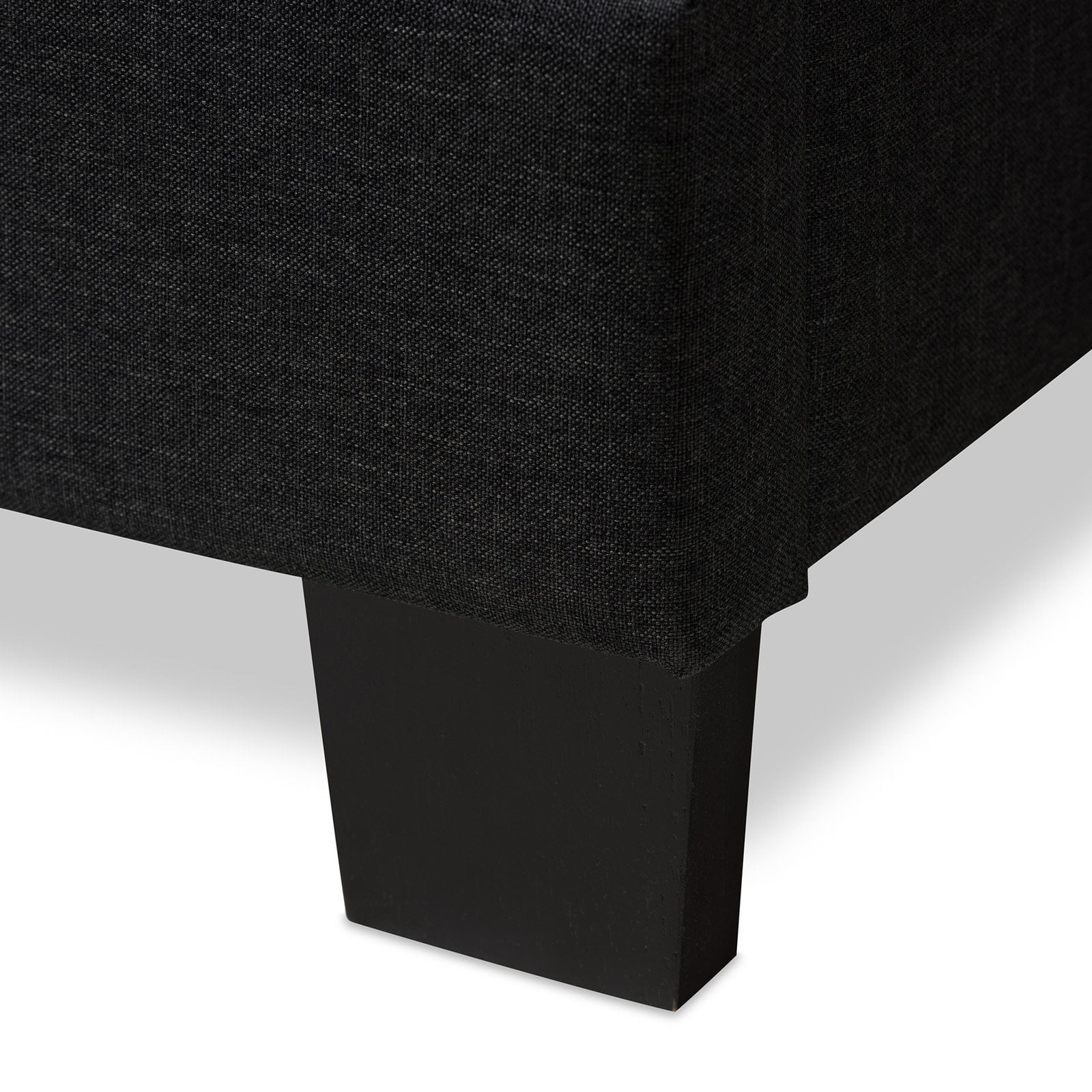 Baxton Studio Brookfield Modern and Contemporary Fabric Upholstered Grid-Tufted Queen-Size Bed