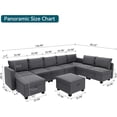 thumbnail image 2 of EastVita Modular Sectional Sleeper Sofa-9 Seat U-Shaped-With Storage-2 Ottomans, 2 of 6