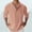 Watermelon Red, variant on Cotton Linen Shirts for Men Spring Summer Long Sleeve Band Collar Lightweight Relaxed Fit Work Shirts