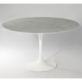 thumbnail image 3 of Leo dining table faux marble 32"  with pedestal white base, 3 of 4