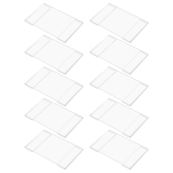 FELTECHELECTR Clear Plastic Tags Transparent Acrylic 10Pcs 3.5x2.4in
