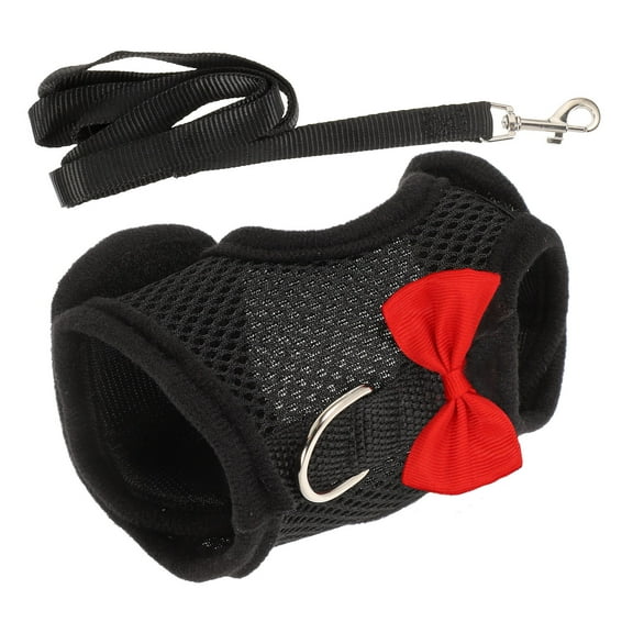 PBPBOX Animal Harness 1 Set Black Vest Style for Pet Supplies Walking and Photography