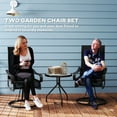 thumbnail image 4 of Outsunny Patio Swivel Chairs w/ Mesh Fabric Seat Rocking Chairs, Black, 4 of 10