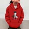 thumbnail image 2 of Utlike Boys Hoodies Sweatshirt Dinosaur Print Long Sleeve Hooded Pullover Toddler Kids Winter Warm Hoodies Child Basic Top Size 7 Years-8 Years, 2 of 5