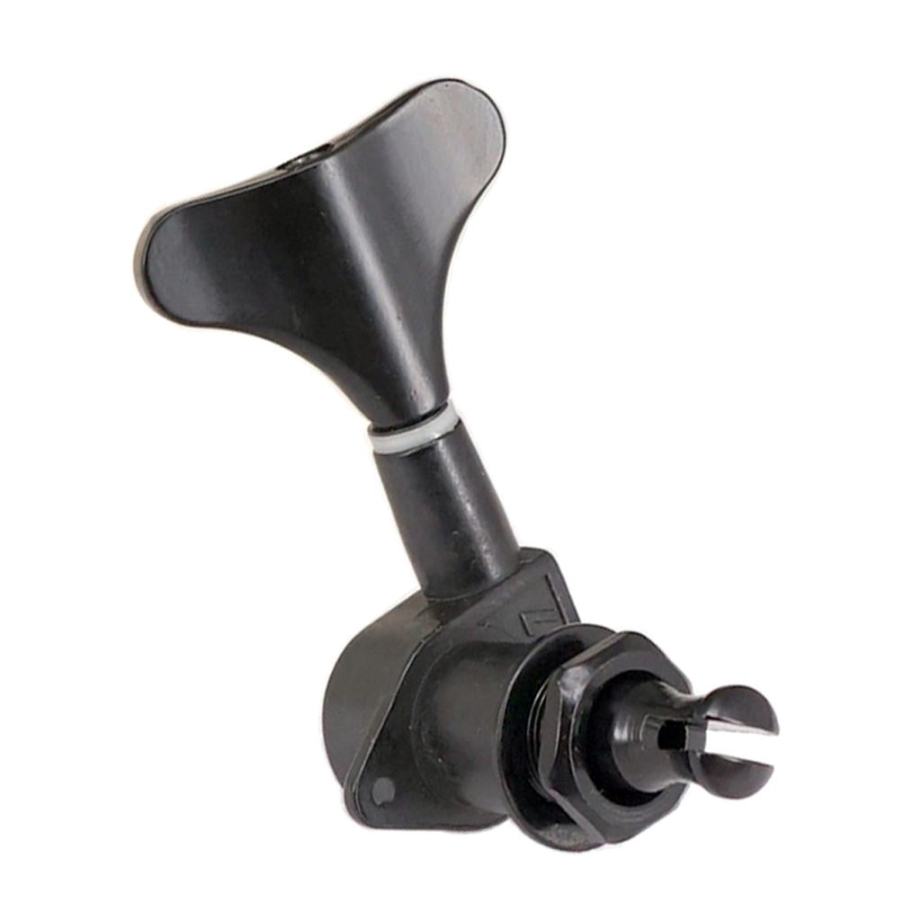 Sealed String Tuning Pegs Keys Machines Heads Electric Guitar Parts Replacement Compatible for 4/5/6 Strings - Black 2L3R