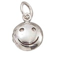 thumbnail image 1 of Sterling Silver 16" 1mm Box Chain Smiling Happy Face Smiley Pendant Necklace, 1 of 2