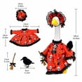 thumbnail image 6 of Ktlvex Halloween Porch Goose Decor, Skeleton Print Outdoor Goose Dress with Lace Bonnet and Mini Witch Broom, Front Porch Decoration for Halloween, 6 of 6