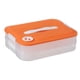thumbnail image 2 of Contenedores para dumplings, cajas de almacenamiento para wontons, contenedores organizadores para dumplings para el hogar y el comedor. Naranja de 2 capas, 2 of 9