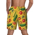 thumbnail image 2 of Lsque Mens Swim Trunks Colorful Vegetables Pattern - Bathing Suit Compression Liner - Beach Swim Shorts Swimwear - (S-3XL) - Stretch Quick Dry -Small, 2 of 9