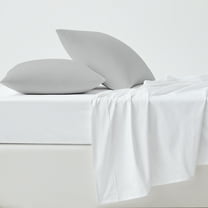 Purity Home 100% Cotton King Light Grey Percale Pillowcases, 400 Thread Count Breathable, Super Soft, Cool & Crisp 2-Piece Set