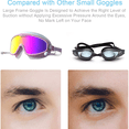 thumbnail image 3 of Lunettes de Natation Imperméables et Anti-Buée à Grand Cadre - Rose et Blanc Coloré, 3 of 5