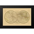 thumbnail image 2 of Unknown 24x16 Black Modern Framed Museum Art Print Titled - World Hemispheres, 2 of 5
