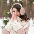 thumbnail image 6 of Loritta 2 Packs Women Ear Muffs Soft Cute Foldable Ear Warmers for Women Gift Pink and White, 6 of 6