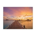thumbnail image 2 of Beach Pier View Evening Nature Wilderness Photography Canvas Wall Art for Home Decor Ready-to-Hang, 2 of 18