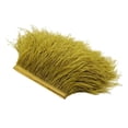 thumbnail image 2 of JUNWELL 1 Yard Dyed Ostrich Feather Fringe Trim Ribbon Embellishment Cream, 2 of 8