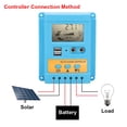 thumbnail image 4 of Regulador de carga solar MPPT de 12V / 24V Parámetro automático Pantalla ajustable Regulador de panel solar LCD Regulador automático de batería con doble puerto USB para ANGGREK Otros, 4 of 8