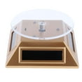 thumbnail image 2 of LOVIVER Premium Solar Powered Jewelry Display Turntable Rotary Stand LED Light, Gold Gold(white light), 2 of 8