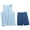 Navy A, variant on WRKEKC Mens 2 Piece Outfits Fashion Summer Fitness Workout Solid Color Sleeveless V-Neck Tank Top Set for Gym and Exercise