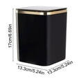 thumbnail image 3 of AuroraX Small Desk Trash Can with Lid Wall Mounted 2.3L Black Garbage Container Basket Plastic Minimalist Garbage Bin for Dormitory Bedroom Office, 3 of 6