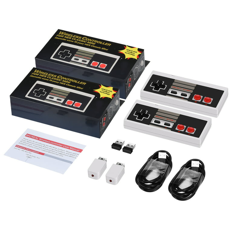 nøje værktøj hat Wireless Controller for Nes Classic Edition Mini 2 Pack, Compatible with  Windows/Mac OS/NES/Linux with USB and RF Adapter for NES Classic Mini  Gaming System Console - Walmart.com