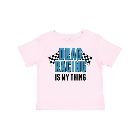 

Inktastic Drag Racing is My Thing with Flags Gift Toddler Boy or Toddler Girl T-Shirt