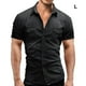 thumbnail image 3 of Camisa vaquera fina para hombre Qarigey Gris oscuro L, 3 of 6