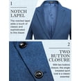 thumbnail image 4 of COOFANDY Mens Casual Blazer Lightweight Sports Coat Two Buttons Two-Button Suit Jacket, 4 of 6