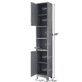 thumbnail image 3 of GZXS Tall Bathroom Cabinet with 2 Doors, 66.8"H Slim Storage Cabinet with Adjustable Shelves, Accent Cabinet for Living Room, Easy Assembly, Gray, 3 of 9