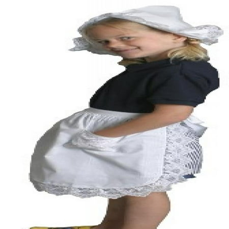 Deluxe Lace Deluxe Victorian Maid Costume Girls Half White Apron with Pockets