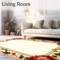 thumbnail image 2 of Ultra Soft Area Rug, Embroidered Rose Pink, Non Slip, Stain Resistant, Washable Area Rugs for Living Room, Bedroom(Beige, 6X9), 2 of 8