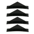 thumbnail image 1 of Parachoques 4 Uds. Difusor De Parachoques Trasero ABS Curvado Negro Brillante Aleta De Tiburón Universal Para Coche, 1 of 7