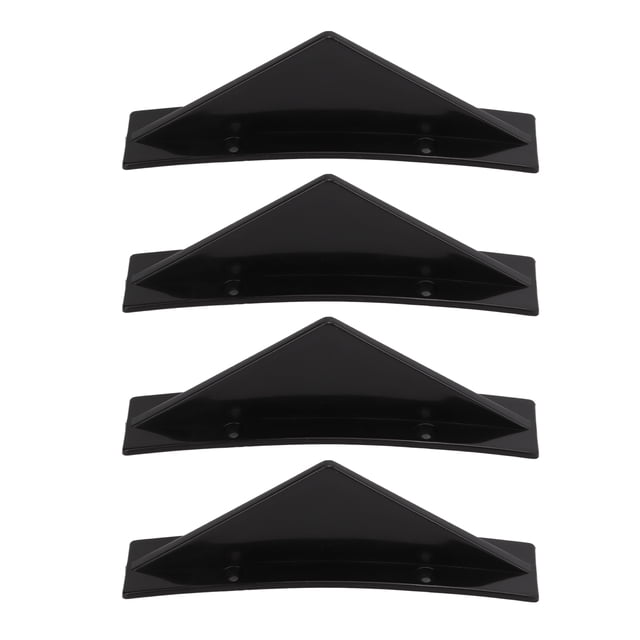 Parachoques 4 Uds. Difusor De Parachoques Trasero ABS Curvado Negro Brillante Aleta De Tiburón Universal Para Coche