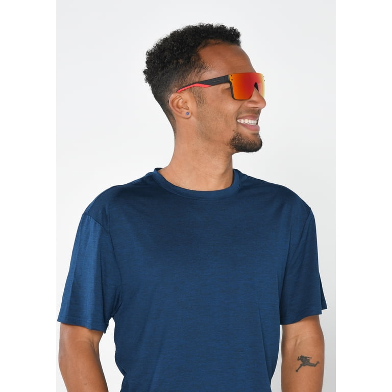 Ironman Shield Sport Sunglasses, Black with Orange photo 4