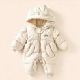 thumbnail image 2 of 12-18 Months Toddler Baby Boys Girls Winter Snowsuits Hooded Romper Jumpsuit Onsie Outfits for Girls Boys Little Kids Winter Clothes, 2 of 7